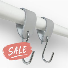 S-Haken Hänger aus Leder - Silber | 2er-Set 