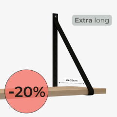 Regalträger aus Leder | extra lang