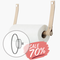 Küchenrollenhalter aus Leder | mit Saugnapf