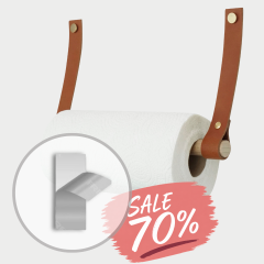 Küchenrollenhalter aus Leder | mit Klebestreifen