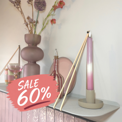 Rundes Metallregal – Greige + Regalträger aus Leder