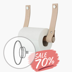 Toilettenpapierhalter aus Leder | mit Saugnapf