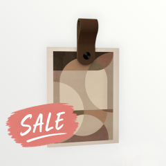 Leren magneetbord-lus - rond