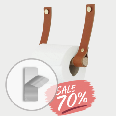 Toilettenpapierhalter aus Leder | mit Klebestreifen