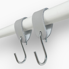 S-Haken Hänger aus Leder - Silber | 2er-Set 