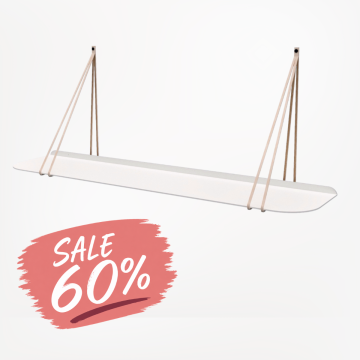 Plank metaal rond | Wit