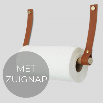 
Keukenrolhouder met zuignap / Cognac