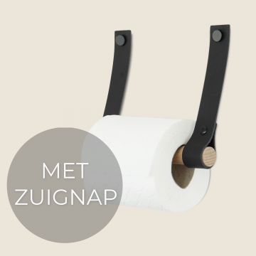 Toilettenpapierhalter aus Leder | mit Saugnapf