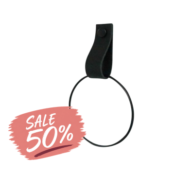 Wandschlaufe aus Leder + Ring