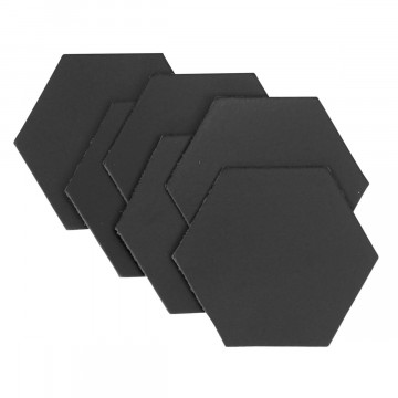 Lederuntersetzer 'Hexagon' - 6 Stück